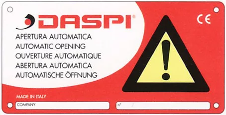 DASPI CARTELLO ATTENZIONE DASPI CARTELLO ATTENZIONE