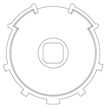 VDS 43380/060 Redőny illesztő közgyűrű