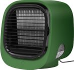 Hordozható mini léghűtő ventilátor - USB - zöld