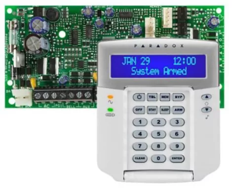PARADOX SP4000 panel + K32LCD+ PARADOX SP4000 panel + K32LCD+