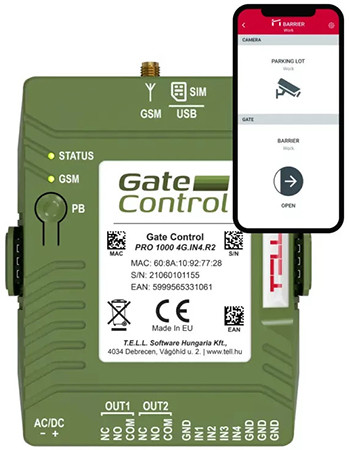 TELL GATE CONTROL PRO 1000 DIN RAIL - 4G.IN4.R2
