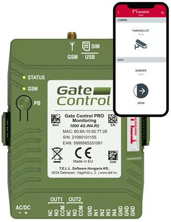 TELL GATE CONTROL PRO 1000 MONITORING DIN - ETH.4G