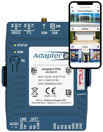 TELL ADAPTER 2 PRO DIN RAIL - 4G.IN4.R1