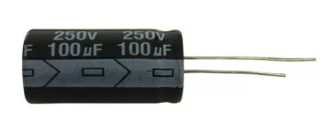 Elektrolitikus kondenzátor 100M/250V 16x30-7.5 105°C rad.C Elektrolitikus kondenzátor 100M/250V 16x30-7.5 105°C rad.C