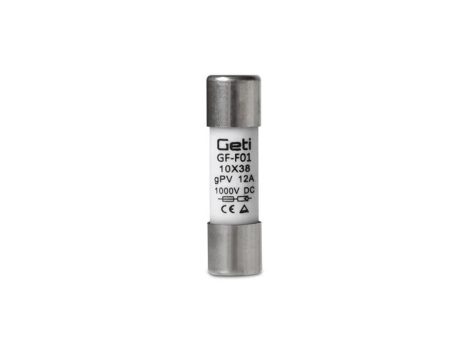Fuse GETI GF-F01 for photovoltaic systems 12A/1000V DC
