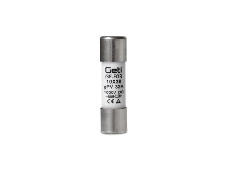 Fuse GETI GF-F03 for photovoltaic systems 32A/1000V DC