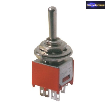 Karos kapcsoló 3pol./6pin ON-OFF-ON (mini)