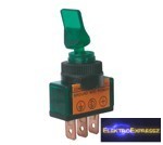 CZ-02610031-Karos kapcsoló 2pol./2pin ON-OFF 12VDC átlátszó zöld
