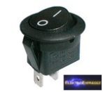 CZ-02620014-Billenő kapcsoló 2pol./2pin ON-OFF 250V/6A (kerekített) - fekete