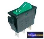 CZ-02620022-Billenő kapcsoló 2pol./3pin ON-OFF 250V/15A - áttetsző zöld