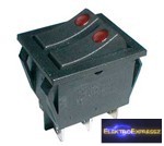 CZ-02620033-Billenő kapcsoló 2 (2pol./3pin) ON-OFF 250V/15A (piros LED)