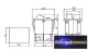 CZ-02620033-Billenő kapcsoló 2 (2pol./3pin) ON-OFF 250V/15A (piros LED)