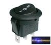 CZ-02620037-Billenő kapcsoló 3pol./3pin ON-OFF-ON 250V/6A (kerekített) - fekete