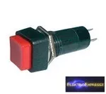 CZ-02630002-Nyomógombos kapcsoló OFF-(ON)250V/1A (négyzetes) piros
