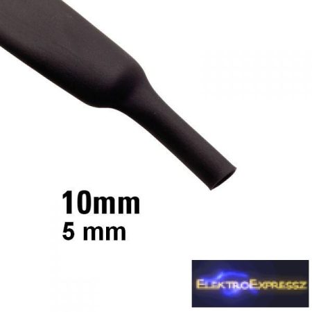 ET-6110FK 10mm-es zsugorcső, fekete