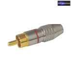 ET-2578 RCA aranyozott dugó, 6mm-es kábelhoz.