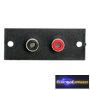 GA-05079 RCA terminál 2 aljzattal Beépíthető Méret: 50 x 20 mm