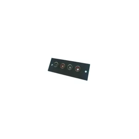RCA terminál 4 aljzattal Beépíthető Méret: 25 x 75 mm