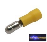 CZ-03360062-Szigetelt hengeres saru 5mm Sárga PVC szigeteléssel 4-6mm