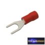 CZ-03360118-Szigetelt villás saru 4.3mm, 0.5-1.5mm Piros