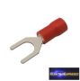 CZ-03360119-Szigetelt villás saru 5.3mm, 0.5-1.5mm Piros