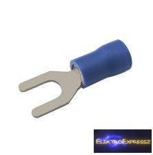 CZ-03360122-Szigetelt villás saru 4.3mm, 1.5-2.5mm Kék