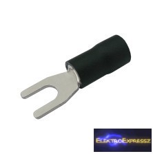 CZ-03360125-Szigetelt villás saru 4.3mm, 2.5-4.0mm Fekete