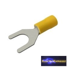 CZ-03360131-Szigetelt villás saru 8.4mm, 0.4-6.0mm Sárga