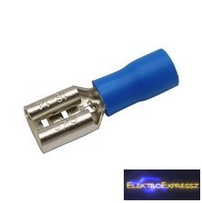 CZ-03360143-Szigetelt csúszósaru 6.3mm, 1.5-2.5mm Kék