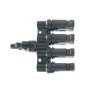   Connector for solar panels MC4 branch 1x socket, 4x connector