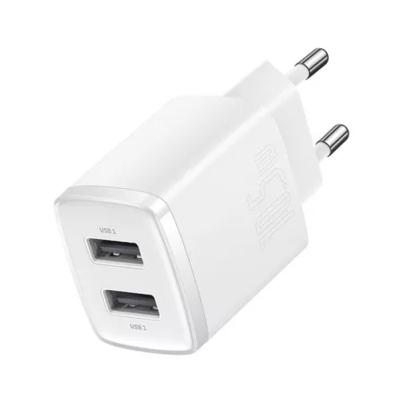 BASESUS Compact USB adapter fehér 2xUSB BASESUS Compact USB adapter fehér 2xUSB