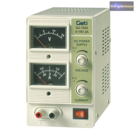 Labor tápegység Geti QJ1502A 0-15V / 0-2A