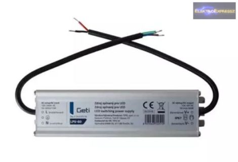 Tápegység LED-meghajtó driver 12VDC / 60W