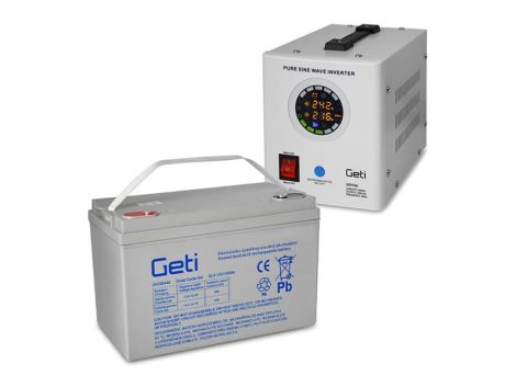 Backup power GETI GEP500 sinus 500W + battery 100Ah