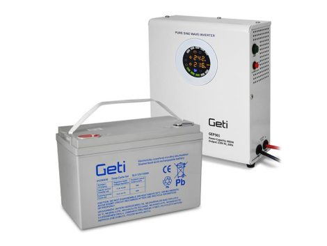 Backup power GETI GEP501 sinus 500W Wall-mounted + baterie 100Ah