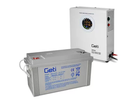 Backup power GETI GEP501 sinus 500W Wall-mounted + baterie 120Ah