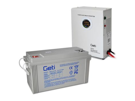 Backup power GETI GEP701 sinus 700W Wall-mounted + baterie 120Ah