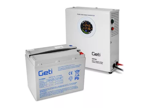 Backup power GETI GEP501 sinus 500W Wall-mounted + baterie 55Ah Backup power GETI GEP501 sinus 500W Wall-mounted + baterie 55Ah