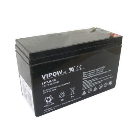 Sealed lead acid battery 12V 7.5Ah VIPOW BAT0214