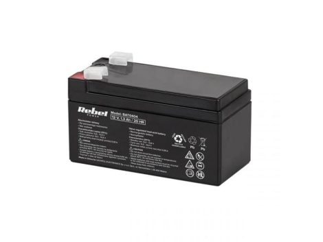 Lead-acid battery 12V 1,3Ah REBEL BAT0404