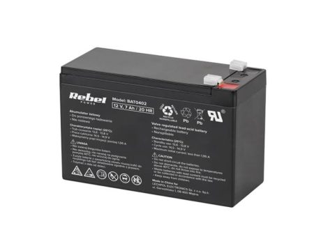 Lead acid battery 12V 7.0Ah REBEL BAT0402
