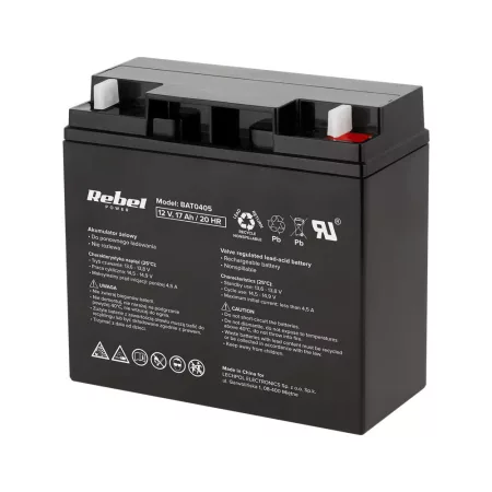 Ólom-sav akkumulátor 12V 17Ah REBEL BAT0405
