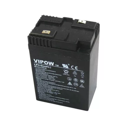 Zárt ólom-sav akkumulátor 6V 4.0Ah VIPOW BAT0204