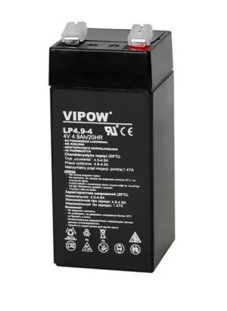 Zárt ólom-sav akkumulátor 4V 4.9Ah VIPOW BAT0271 Zárt ólom-sav akkumulátor 4V 4.9Ah VIPOW BAT0271