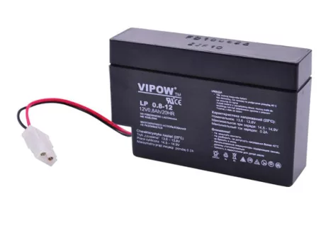 Zárt ólom-sav akkumulátor 12V 0.8Ah VIPOW BAT0221