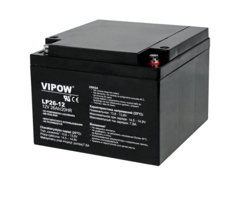 Sealed lead acid battery 12V 26Ah VIPOW BAT0270