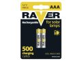Battery AAA (R03) rechargeable 1,2V/400mAh RAVER solar 2pcs