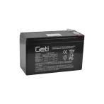  Zárt ólom-sav akkumulátor 12V 7.5Ah GETI (6,35 mm csatlakozó)
