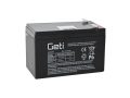 Sealed lead acid battery 12V 9Ah GETI (connector 6,35 mm)