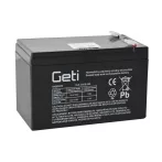   Zárt ólom-sav akkumulátor 12V 9Ah GETI (6,35 mm csatlakozó)